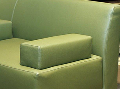 Poltrona in pelle verde