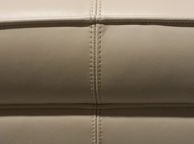 Ottoman leather stitching detail